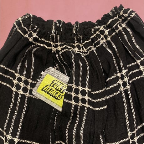 [USED] レーヨンチェック柄ロングスカート