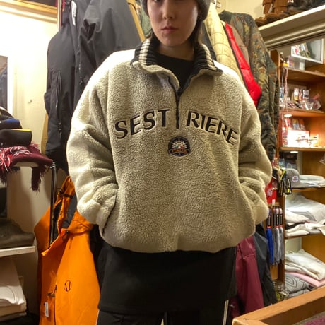[USED]SESTRIERE ITARY 🇮🇹ハーフジップ ボアブルゾン