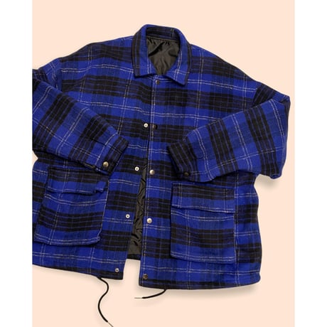 [USED] BLUE CHECK  綿入り コーチJKT