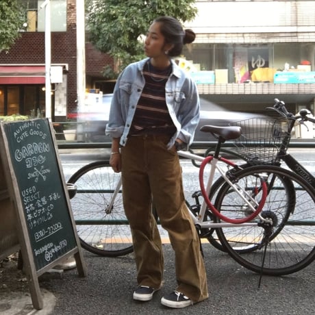 [USED]  パイル素材のボーダーTee
