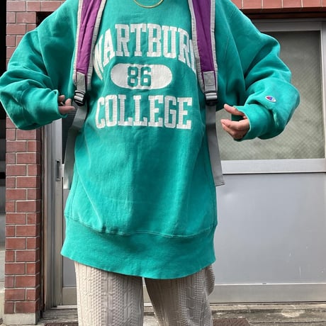 [USED] 90's 春色リバースウィーブ  XL