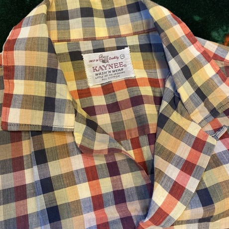 [USED] 60's vintage OPENカラー CHKシャツ