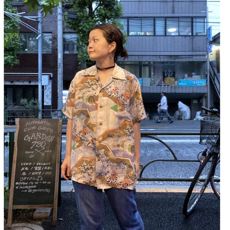 [USED] vintage 和柄ALOHAシャツ