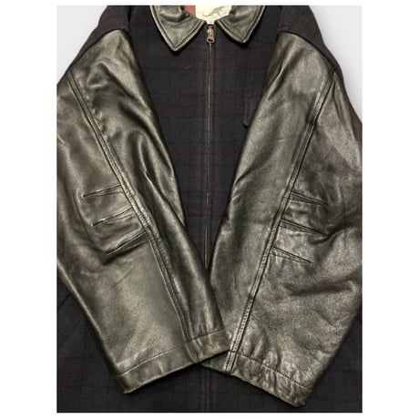 [USED] 袖leather✖️フリースボディJKT