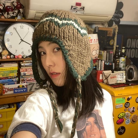 [USED] WOOL x フリース リバースブル　耳あてニット帽