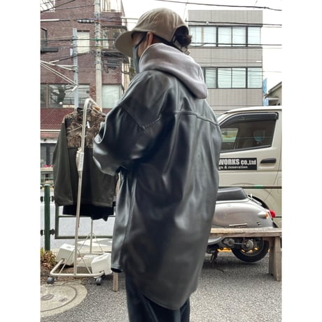 [USED] GAP フェイクレザー シャツ