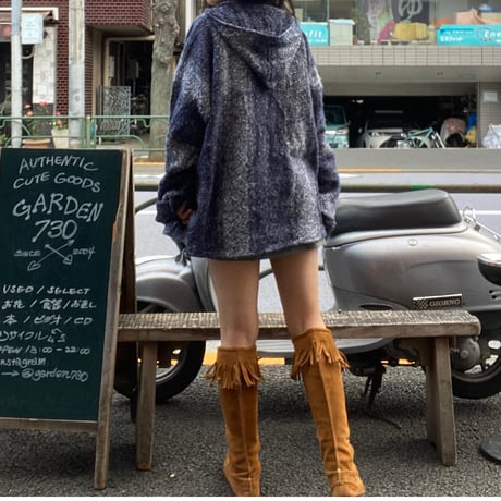[USED] "MINNETONKA" フリンジ編み上げlong boots