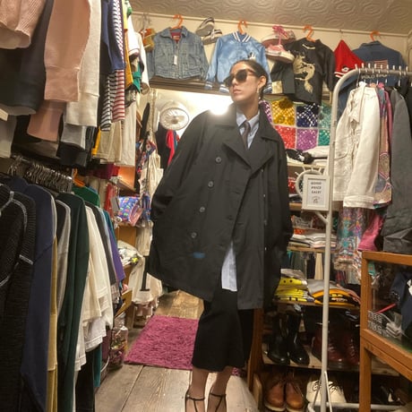 [USED]  "LONDON FOG" トレンチコート BLACK