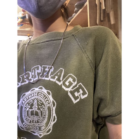 [USED] VINTAGE 半袖SWEAT "CARTHAGE COLLEGE"