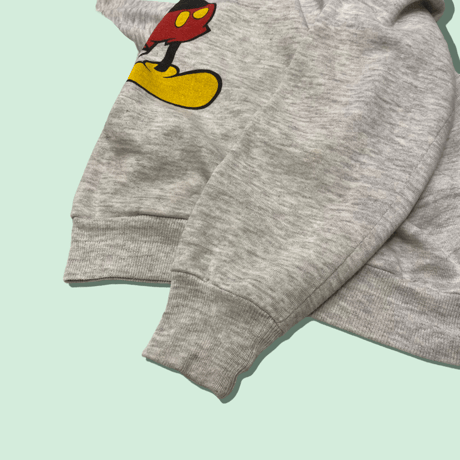 [USED] 80's Mickey SWEAT -LARGE ASH-