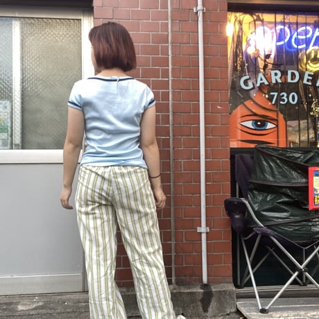 [USED] ストライプ🍿パジャマパンツ
