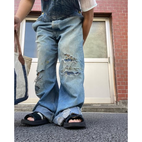 [USED] vintage OSHKOSH ダメージ OVERALL