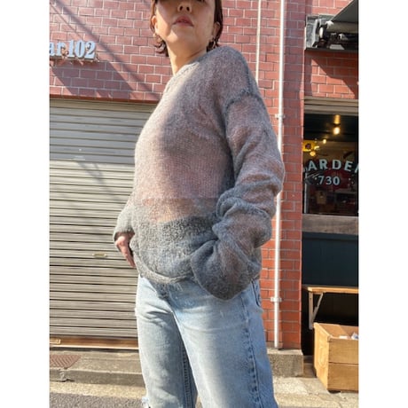 [USED] モヘアシースルーニット