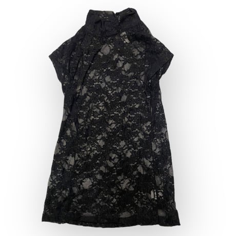 [USED] Black lace ハイネックTOPS