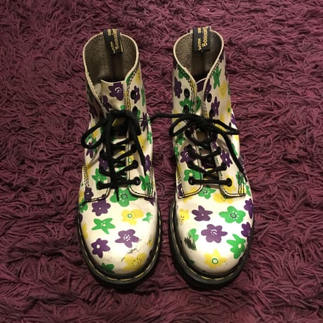 [USED] Dr.Martens  花柄 6HOLE  made in England!