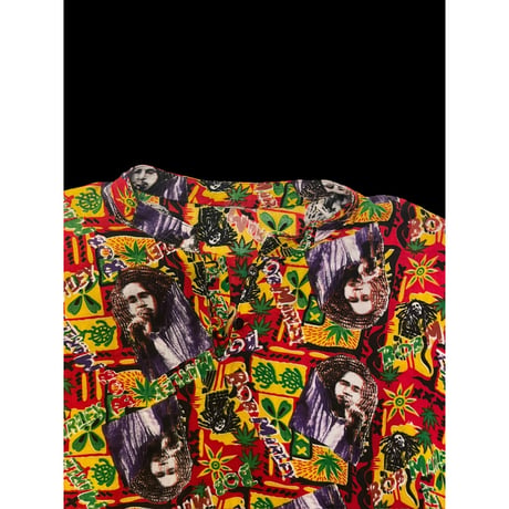 [USED] BOB MARLEY レーヨン P/O SHIRTS