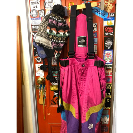 [USED] 'THE NORTH FACE' サスペンダー付きスキーパンツ