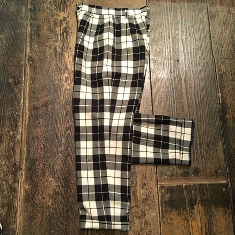 [USED] WOOL チェック パンツ  裏地付き