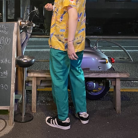 [USED] ITALY GREEN イージーパンツ