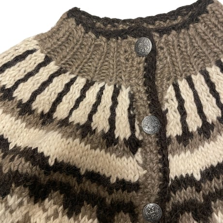 [USED] Wool ノルディック柄 カーディガン
