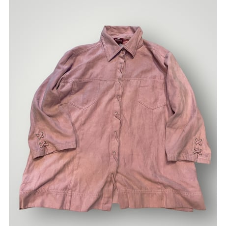 [USED] かわいいカラー♡PINK ヌバック風shirt