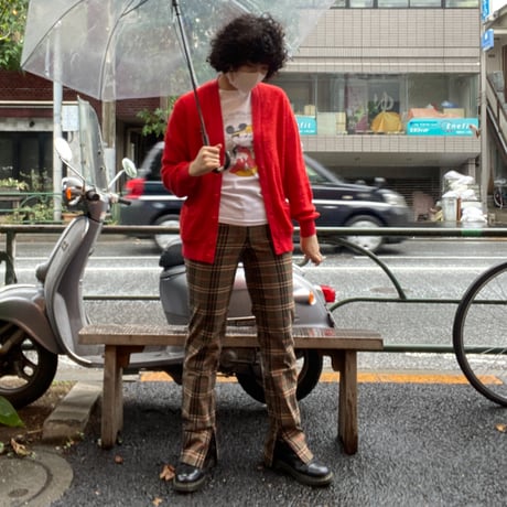 [USED] チェック柄 スリット PANTS