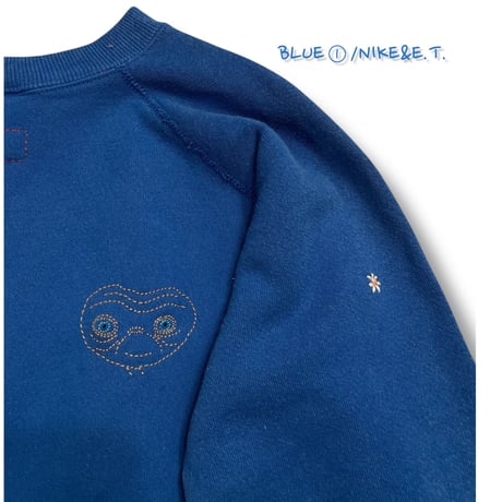 [HILITE STORE] ハンドメイド刺繍SWEAT/ブルー①