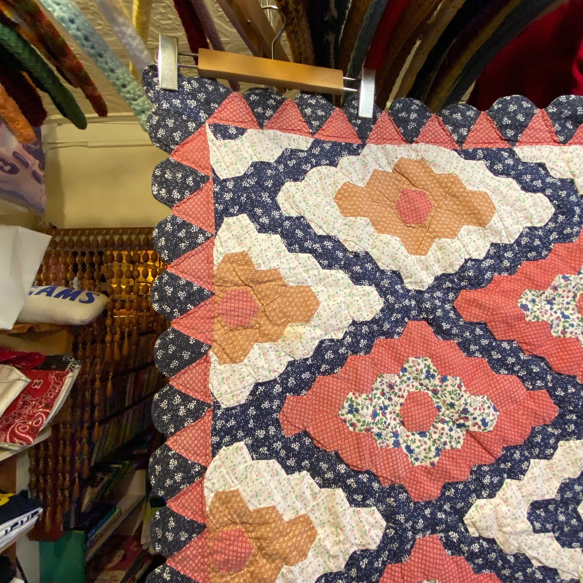 USED USA古着 大判ラグ キルティング パッチワーク vintage USED USA古着 大判ラグ キルティング パッチワーク vintage