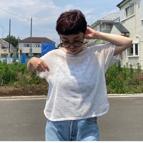 [USED]  COTTON メッシュ S/S Tee / WHT