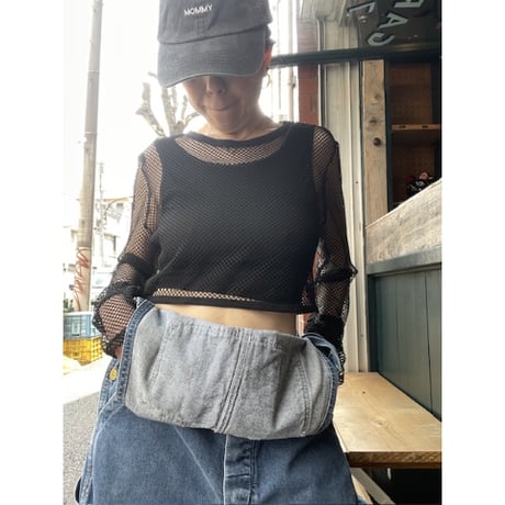 [USED] メッシュニットL/Sトップス  タンクトップ付き