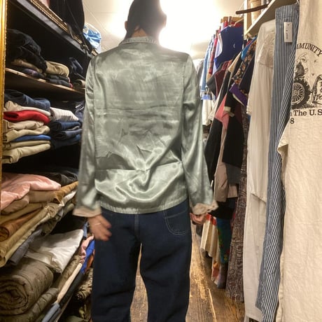 [USED] サテン パジャマシャツ
