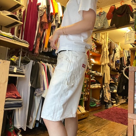 [USED] "Dickies"ホワイトハーフパンツ（W33）