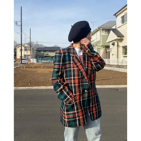 [USED] タータンチェック テーラードJACKET