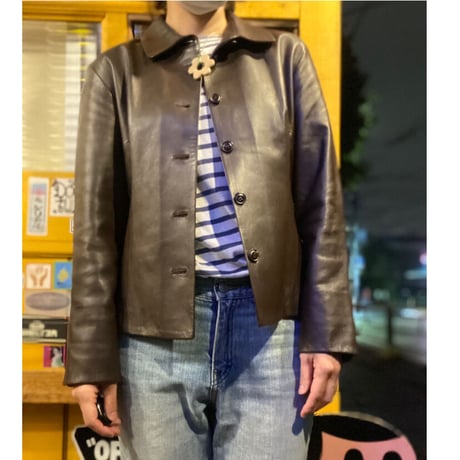 [USED] ラム LEATHER JKT/ブラウン＾＾