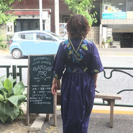 [USED]Feather柄ワンピース