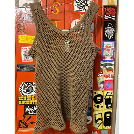 ［USED］Khaki COTTONメッシュTANKTOP♡