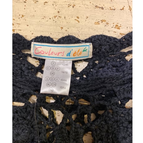 [USED] BLACKクロシェットTOPS