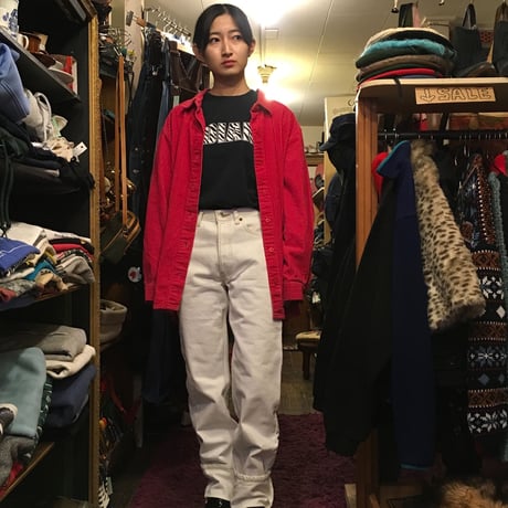 [USED] RED 太畝コーデュロイシャツ