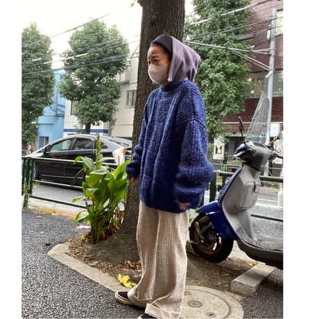 [USED] NAVY-MIX  ふかふかHANDニット
