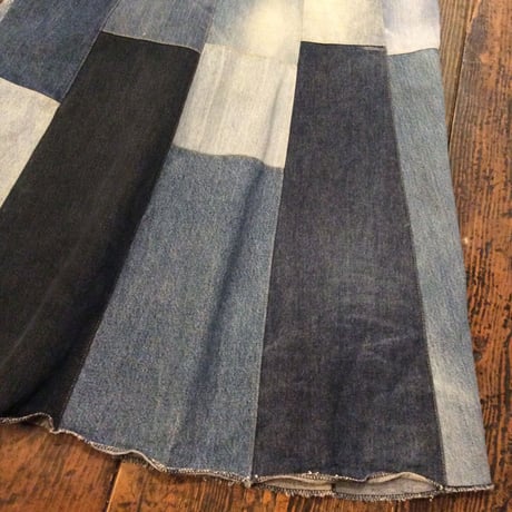 [USED] old Lee DENIMパッチワーク ロングスカート