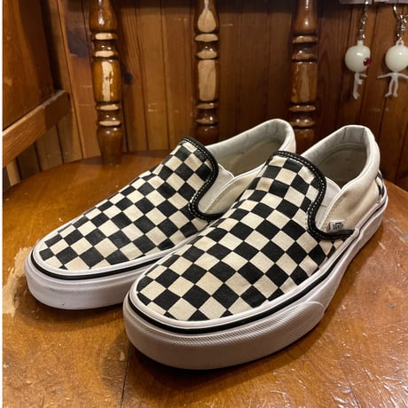 [USED] VANS CHECKER SLIP-ON / US6h