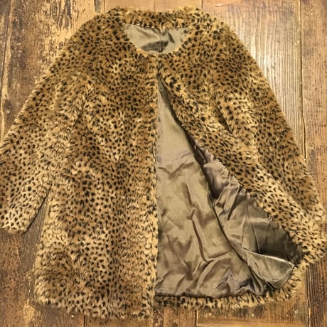 [USED] FAKE FUR レオパードコート