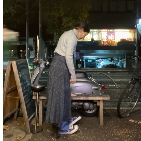 [USED]小花柄ロングスカート