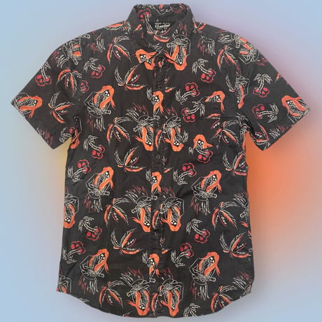 [USED]ガイコツ💀アロハシャツ🌺