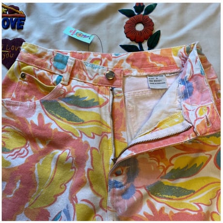 [USED]  80's 花柄ハイウエストパンツ
