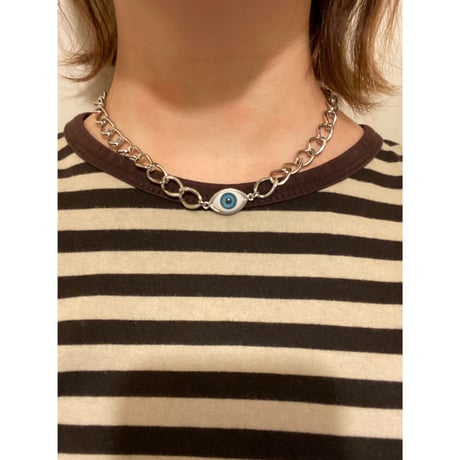 [ kozukix] NEW  EYE METAL NECKLACE