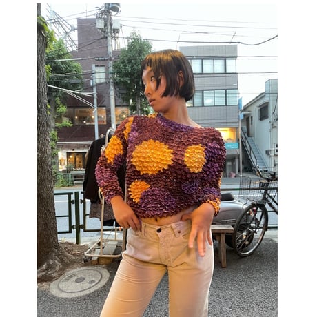 [USED] 長袖 POPCORN TOPS🪻