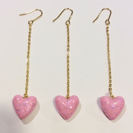 [BENICOTOY] ピンクシリーズ -チェーン♡ピアス-