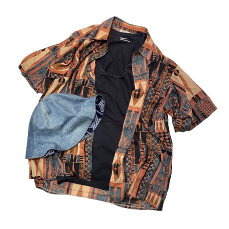 [USED]総柄S/S shirt