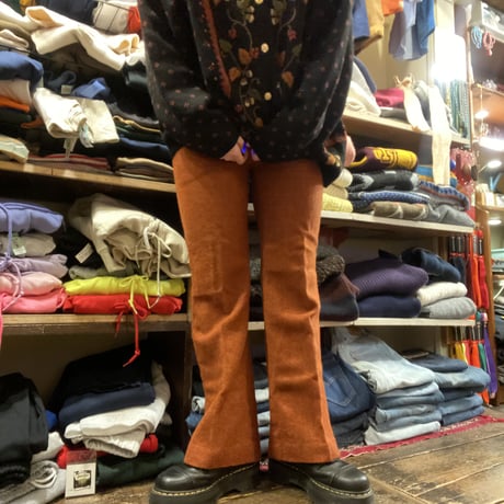 [USED] GOOD COLOR🥕ツイード フレアパンツ